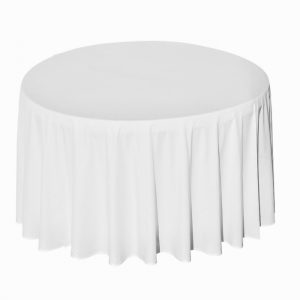 Nappe ronde table 150 et 180 blanche