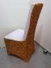 Housse de chaise lycra couleur dos pailleté or