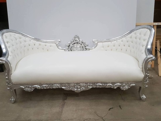 Canapé baroque blanc